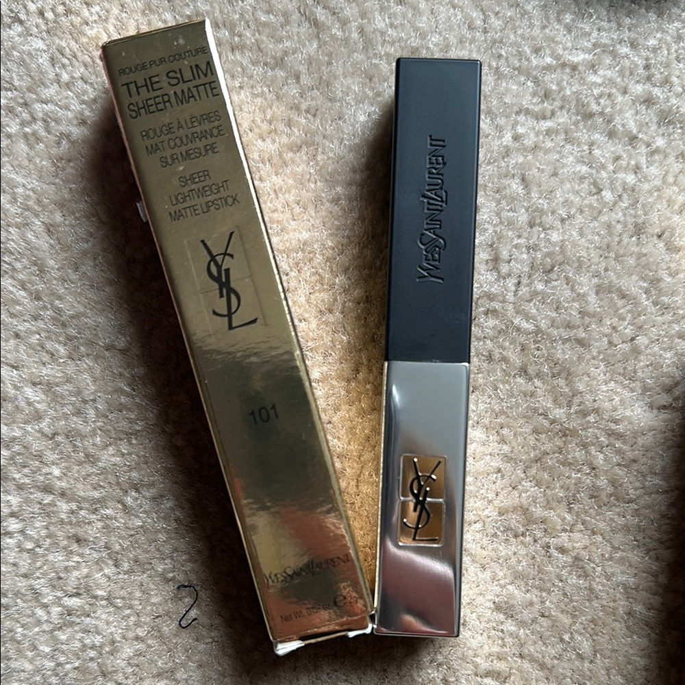 Yves Saint Laurent Slim Sheer Matte Lipstick in Black and Silver